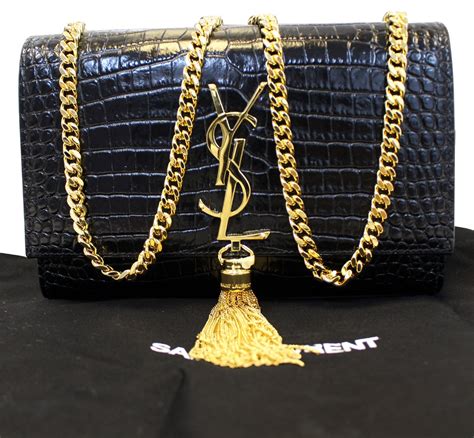 ysl black clutch|ysl crocodile clutch.